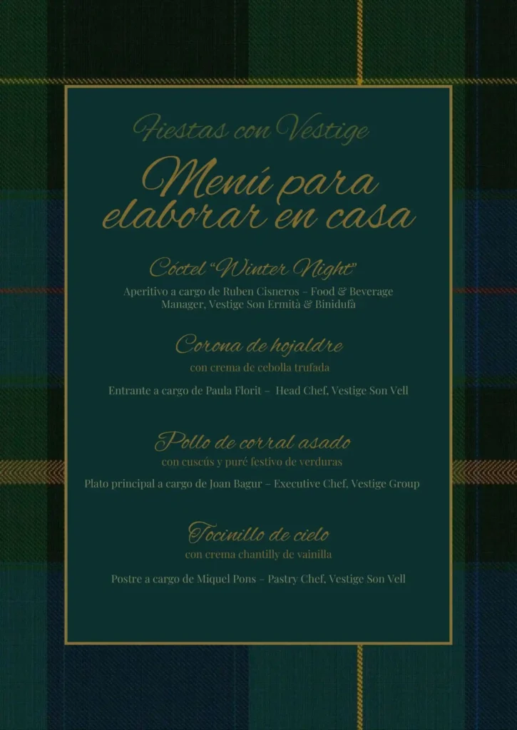 menu navidad vestige menú navidad vestige