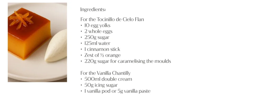 tocinillo de cielo flan